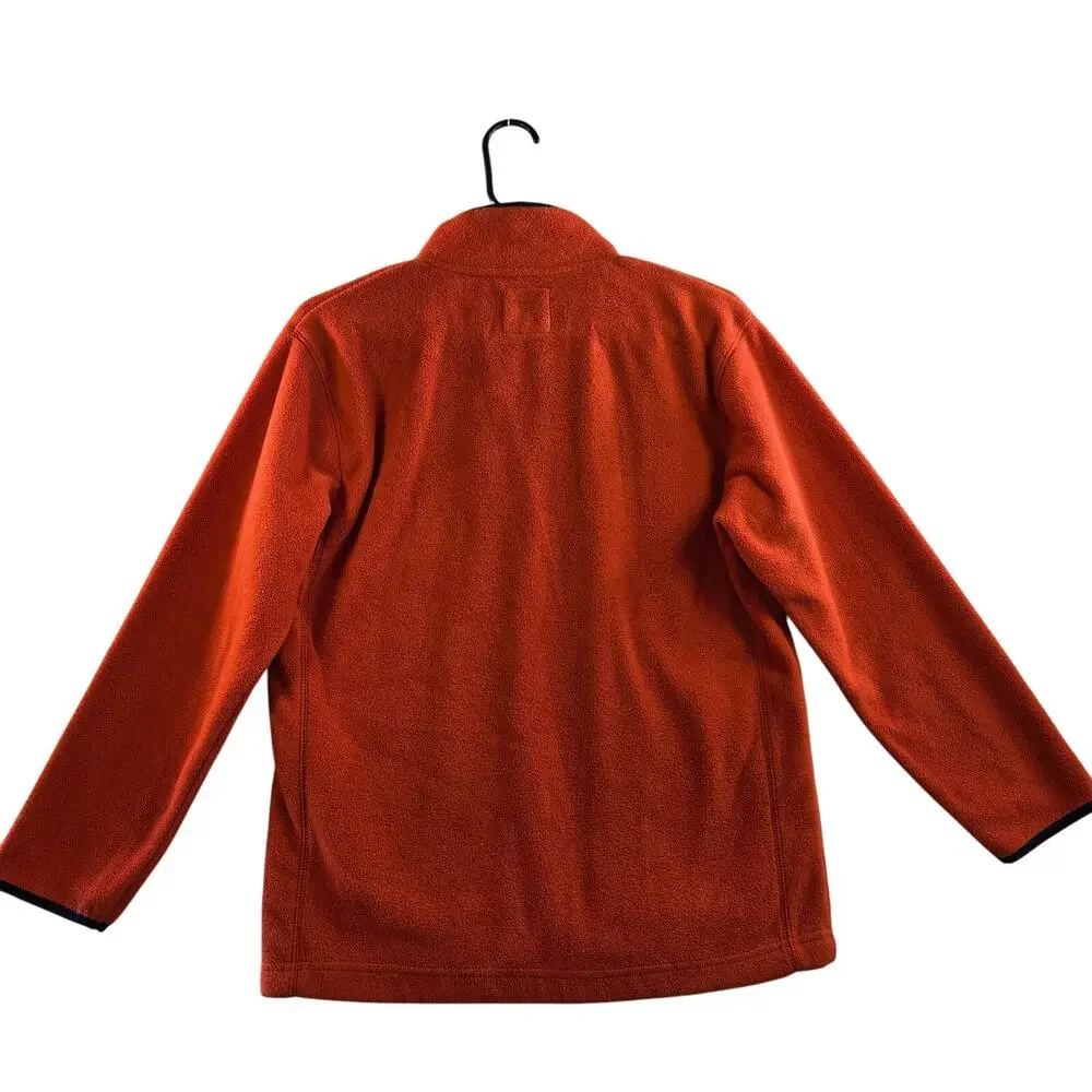 Vintage Y2K Old Navy Youth Orange Fleece Quarter Zip Size L